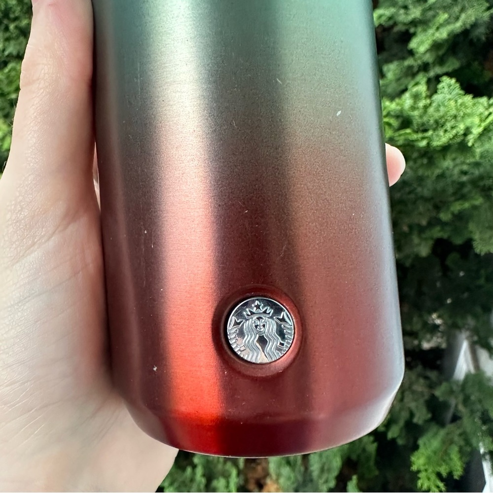 Starbucks 2020 16oz Stainless Steel Travel Mug Blue Green Red Collectible - Picture 4 of 8